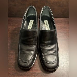 Roberto Vianni Black Leather Heels, Size 5.5